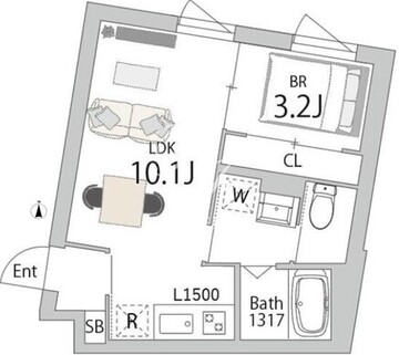 グランデュオ下北沢14 104 間取り図