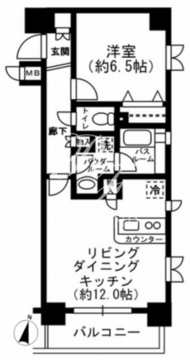 レジディア神田東 605 間取り図