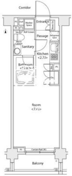 イプセ蒲田ウエスト 404 間取り図