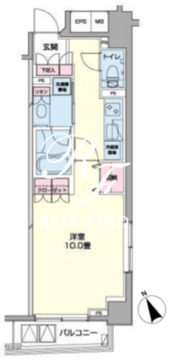 プライムアーバン日本橋浜町 202 間取り図