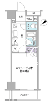 グランスイート銀座レスティモナーク 1003 間取り図