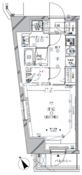 クレイシア三軒茶屋 1301 間取り図