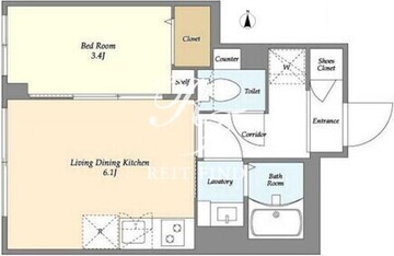 ウェルスクエア三軒茶屋3 202 間取り図