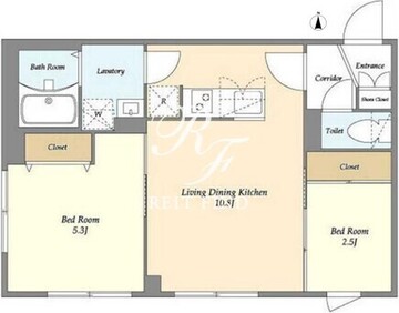 ウェルスクエア三軒茶屋3 301 間取り図