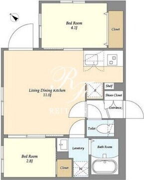 ウェルスクエア三軒茶屋4 303 間取り図