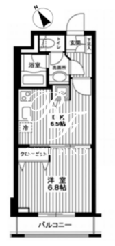 カスタリア新宿御苑 1005 間取り図