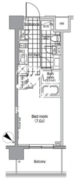 パークハビオ赤坂 903 間取り図