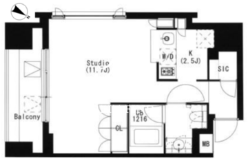 品川イースト 201 間取り図