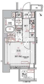 アルコバレーノ戸越銀座 601 間取り図