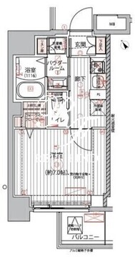 アルコバレーノ戸越銀座 701 間取り図