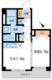 ルクレ初台 206 間取り図
