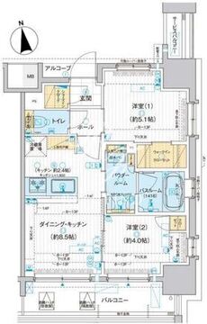 ディームス品川南大井 1110 間取り図