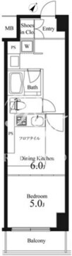 プライマル小石川 212 間取り図