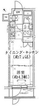 スパシエ洗足池 202 間取り図