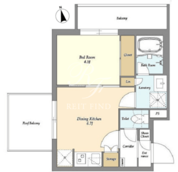 ベルファース三軒茶屋 407 間取り図