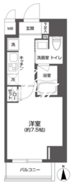 ルクレ上野 703 間取り図