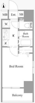 ルクレ錦糸町 401 間取り図