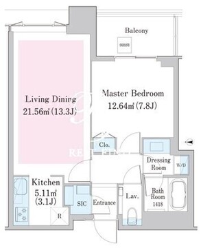 中野ステーションレジデンス 1404 間取り図