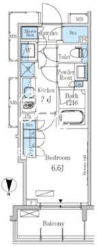 パークアクシス蔵前 803 間取り図