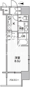 シーズンフラッツ大森エアリー 804 間取り図