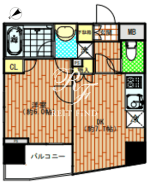 アリーチェ中落合 1301 間取り図