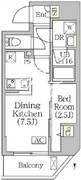 ブリックレジデンス築地明石町 206 間取り図