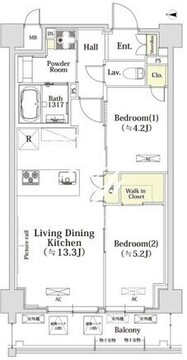 ヴェールコート世田谷砧 303 間取り図