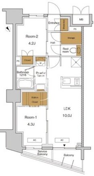 ＲＪＲプレシア東十条ガーデン 518 間取り図