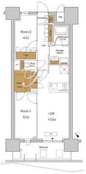 ＲＪＲプレシア東十条ガーデン 508 間取り図