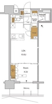 ＲＪＲプレシア東十条ガーデン 322 間取り図