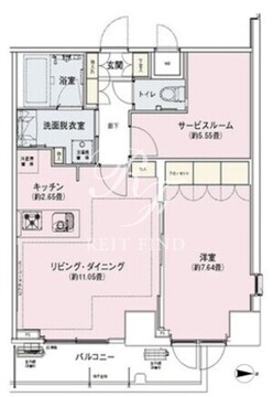 アンビエンテ駒込 510 間取り図