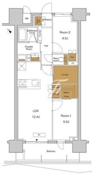 ＲＪＲプレシア東十条ガーデン 309 間取り図