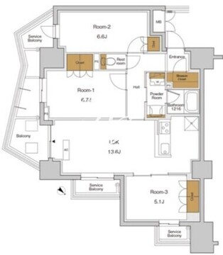 ＲＪＲプレシア東十条ガーデン 717 間取り図