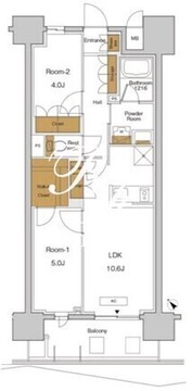 ＲＪＲプレシア東十条ガーデン 708 間取り図