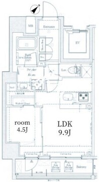 ログ上野駅前 701 間取り図