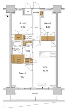 ＲＪＲプレシア東十条ガーデン 808 間取り図