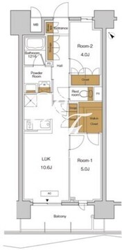 ＲＪＲプレシア東十条ガーデン 505 間取り図