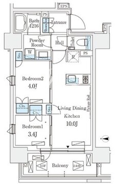 プライムガーデン恵比寿南 606 間取り図