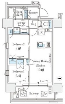 プライムガーデン恵比寿南 306 間取り図