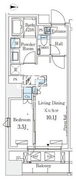 プライムガーデン恵比寿南 403 間取り図