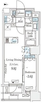 プライムガーデン恵比寿南 202 間取り図