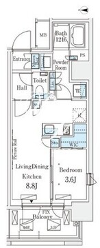 プライムガーデン恵比寿南 204 間取り図