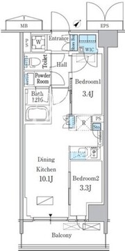 パークアクシス品川南大井パークフロント 647 間取り図