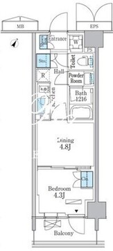 パークアクシス品川南大井パークフロント 642 間取り図