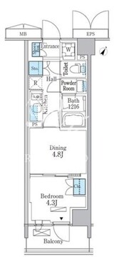 パークアクシス品川南大井パークフロント 638 間取り図