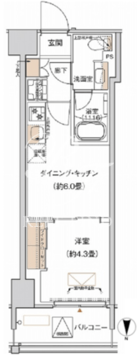 プライムネクサス大森北 324 間取り図