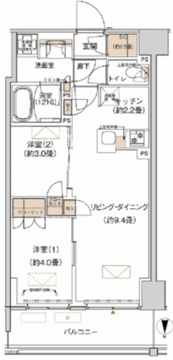 プライムネクサス大森北 326 間取り図