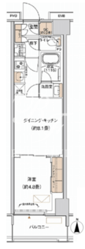 プライムネクサス大森北 520 間取り図