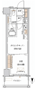 プライムネクサス大森北 539 間取り図