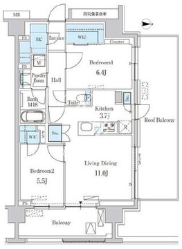 オアーゼ池上テラス 511 間取り図